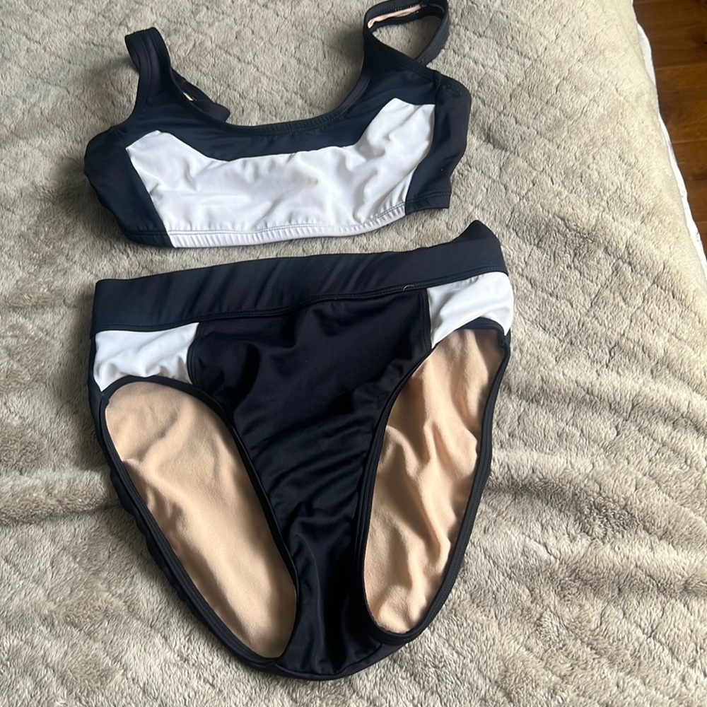 Black and white bikini.  Brand new